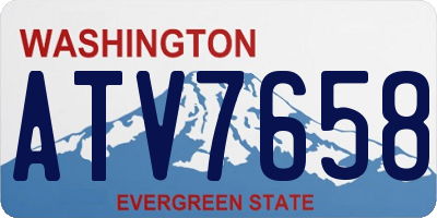 WA license plate ATV7658