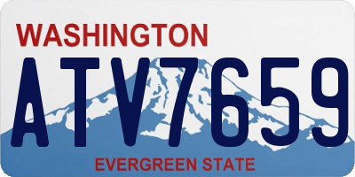 WA license plate ATV7659