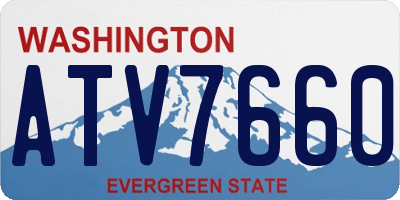 WA license plate ATV7660