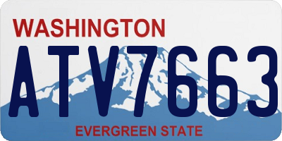 WA license plate ATV7663