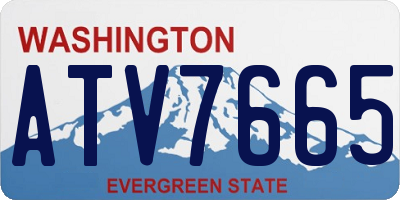 WA license plate ATV7665