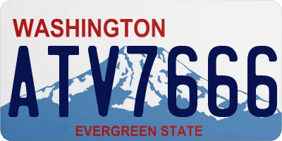 WA license plate ATV7666