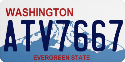 WA license plate ATV7667