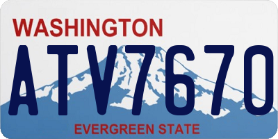 WA license plate ATV7670