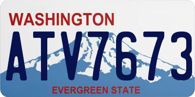 WA license plate ATV7673