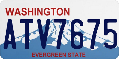 WA license plate ATV7675