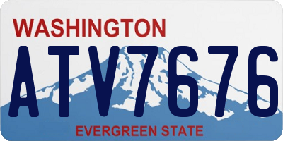 WA license plate ATV7676