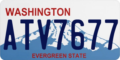 WA license plate ATV7677