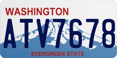 WA license plate ATV7678