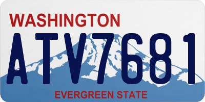 WA license plate ATV7681