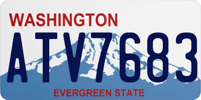 WA license plate ATV7683