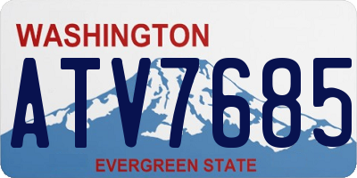 WA license plate ATV7685