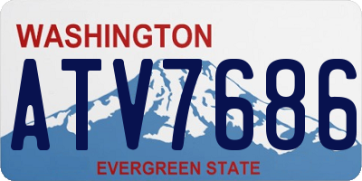 WA license plate ATV7686