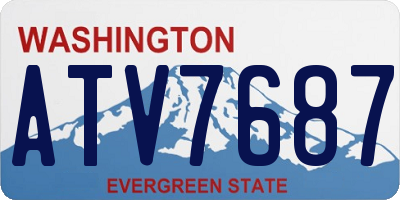 WA license plate ATV7687