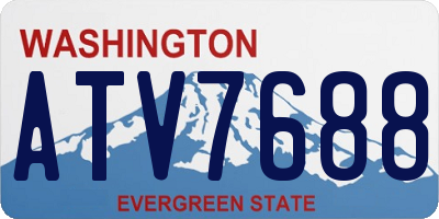 WA license plate ATV7688