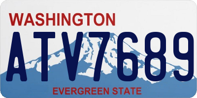 WA license plate ATV7689