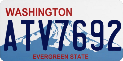 WA license plate ATV7692