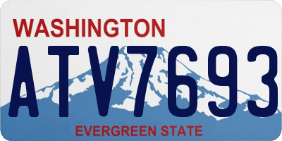 WA license plate ATV7693