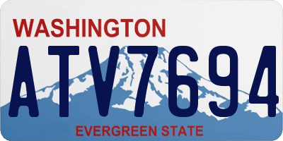 WA license plate ATV7694