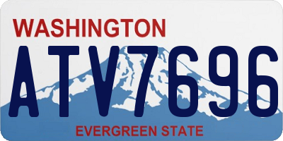 WA license plate ATV7696