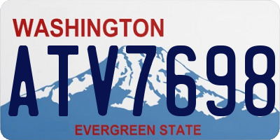 WA license plate ATV7698