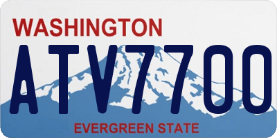 WA license plate ATV7700