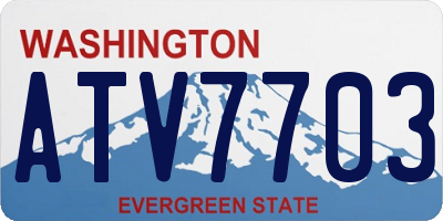 WA license plate ATV7703