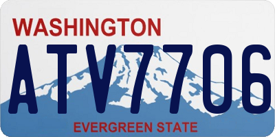 WA license plate ATV7706