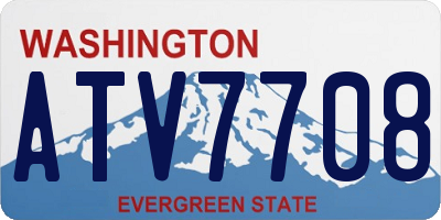 WA license plate ATV7708