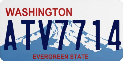 WA license plate ATV7714