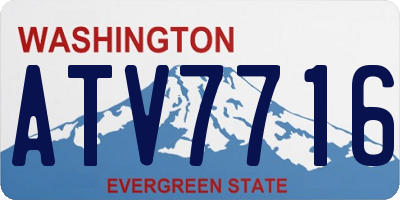 WA license plate ATV7716