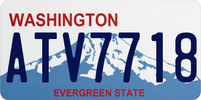 WA license plate ATV7718