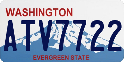 WA license plate ATV7722