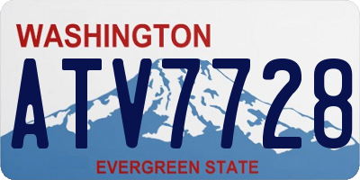 WA license plate ATV7728
