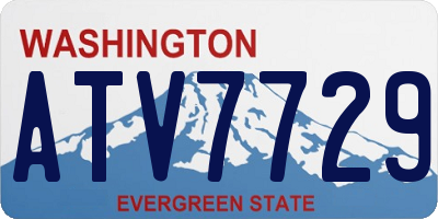 WA license plate ATV7729