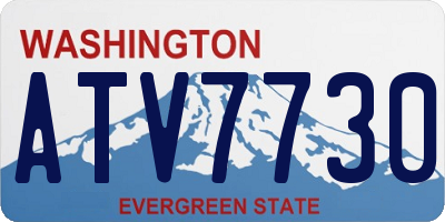 WA license plate ATV7730