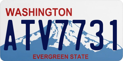 WA license plate ATV7731