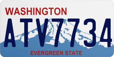 WA license plate ATV7734