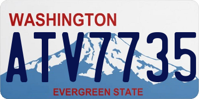 WA license plate ATV7735
