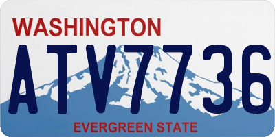 WA license plate ATV7736