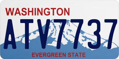 WA license plate ATV7737