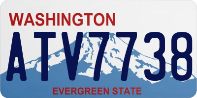 WA license plate ATV7738