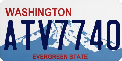 WA license plate ATV7740