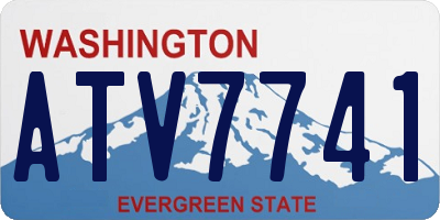 WA license plate ATV7741
