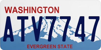 WA license plate ATV7747