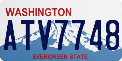 WA license plate ATV7748