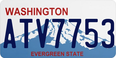 WA license plate ATV7753