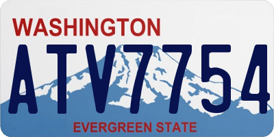 WA license plate ATV7754