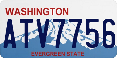 WA license plate ATV7756
