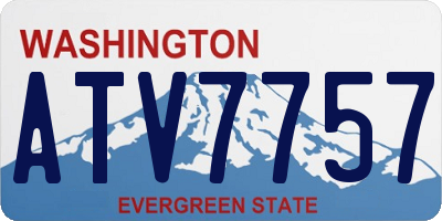 WA license plate ATV7757
